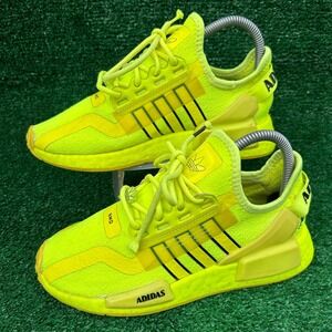 Adidas NMD V2 Solar Yellow Neon Sneakers GY5061 Mens 4.5 Womens 5.5